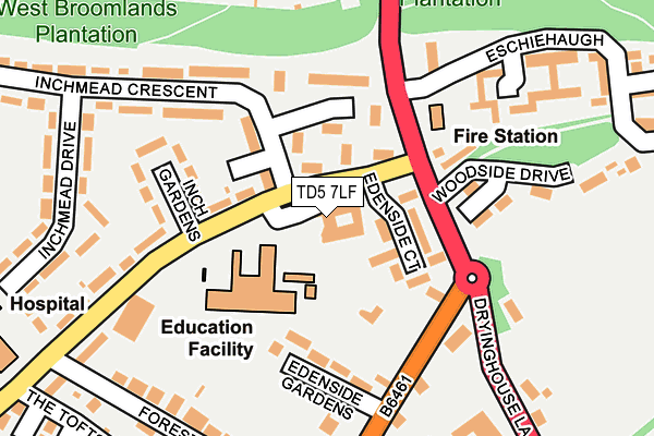 TD5 7LF map - OS OpenMap – Local (Ordnance Survey)