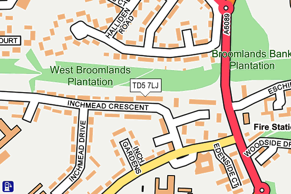 TD5 7LJ map - OS OpenMap – Local (Ordnance Survey)