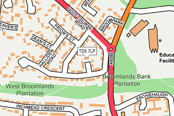 TD5 7LP map - OS OpenMap – Local (Ordnance Survey)