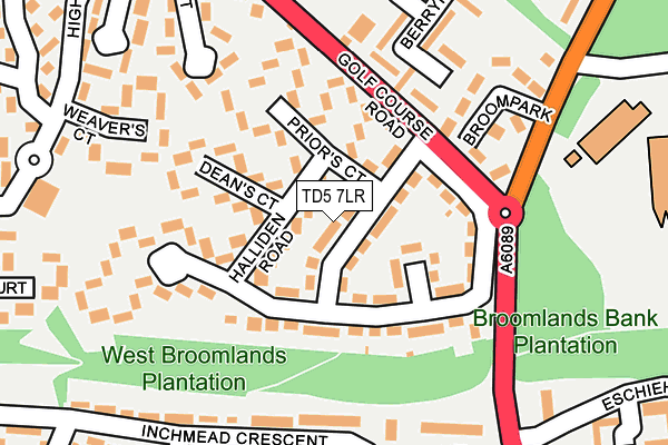 TD5 7LR map - OS OpenMap – Local (Ordnance Survey)