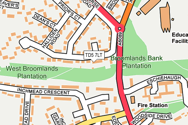 TD5 7LT map - OS OpenMap – Local (Ordnance Survey)