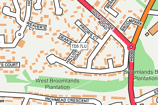 TD5 7LU map - OS OpenMap – Local (Ordnance Survey)