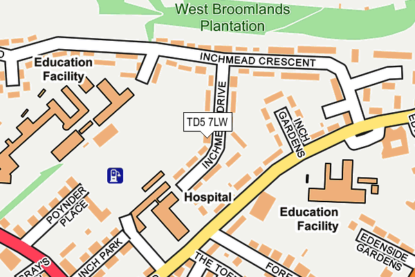 TD5 7LW map - OS OpenMap – Local (Ordnance Survey)