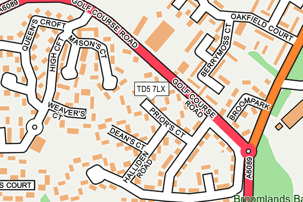 TD5 7LX map - OS OpenMap – Local (Ordnance Survey)