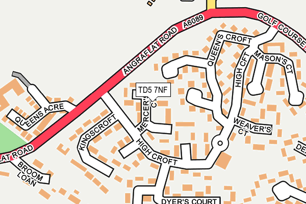 TD5 7NF map - OS OpenMap – Local (Ordnance Survey)