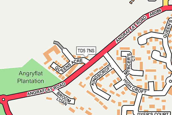 TD5 7NS map - OS OpenMap – Local (Ordnance Survey)