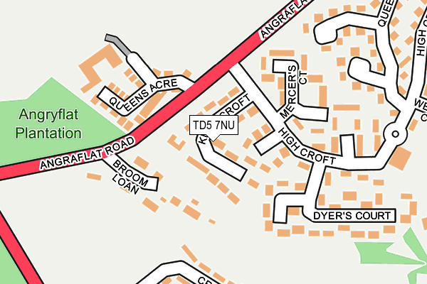 TD5 7NU map - OS OpenMap – Local (Ordnance Survey)