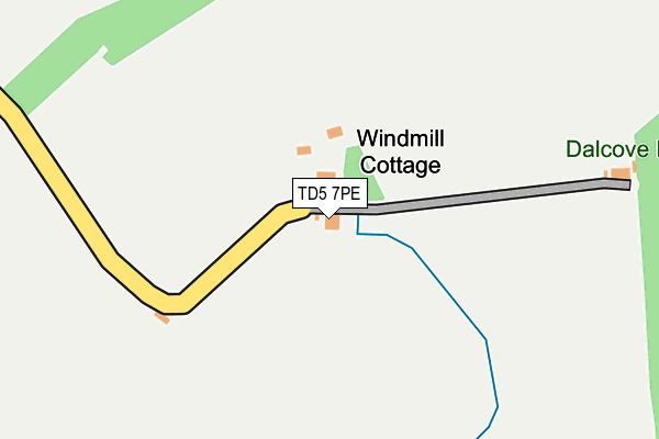 TD5 7PE map - OS OpenMap – Local (Ordnance Survey)