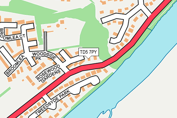 TD5 7PY map - OS OpenMap – Local (Ordnance Survey)