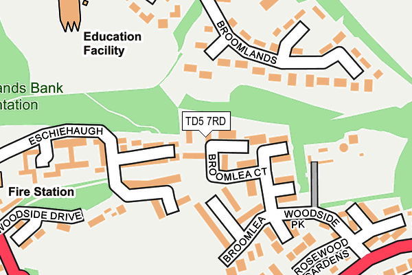 TD5 7RD map - OS OpenMap – Local (Ordnance Survey)