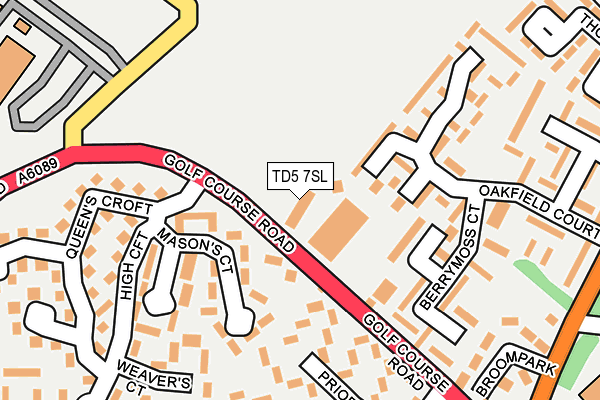 TD5 7SL map - OS OpenMap – Local (Ordnance Survey)