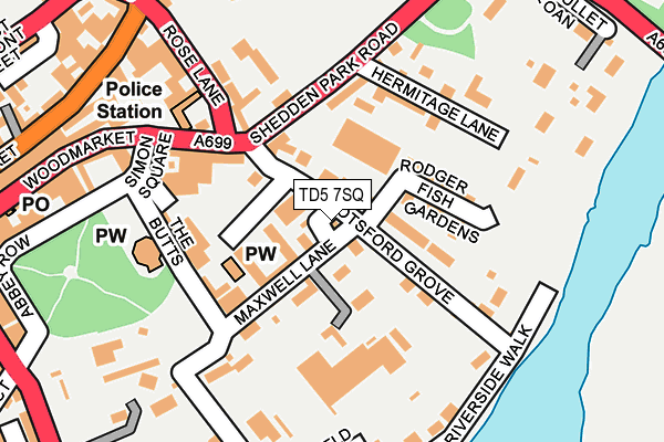 TD5 7SQ map - OS OpenMap – Local (Ordnance Survey)