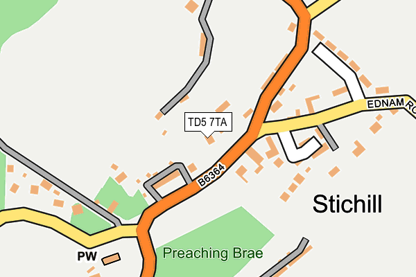 TD5 7TA map - OS OpenMap – Local (Ordnance Survey)