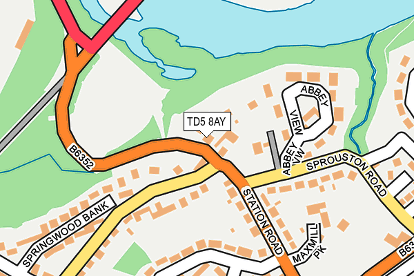 TD5 8AY map - OS OpenMap – Local (Ordnance Survey)