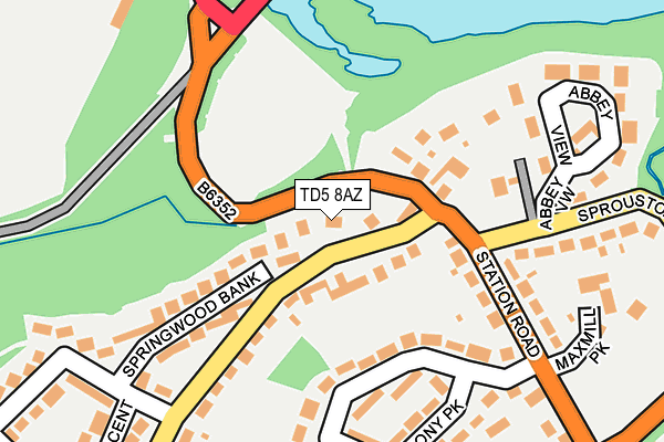 TD5 8AZ map - OS OpenMap – Local (Ordnance Survey)