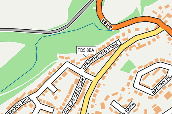 TD5 8BA map - OS OpenMap – Local (Ordnance Survey)