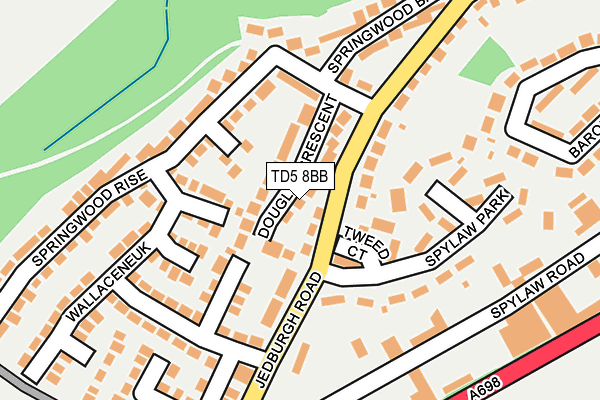 TD5 8BB map - OS OpenMap – Local (Ordnance Survey)