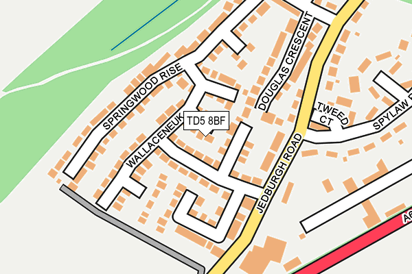 TD5 8BF map - OS OpenMap – Local (Ordnance Survey)