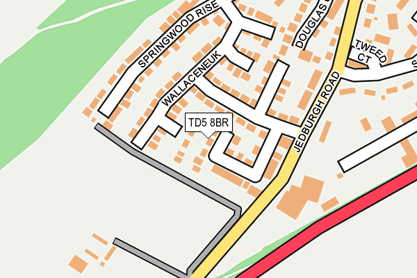 TD5 8BR map - OS OpenMap – Local (Ordnance Survey)