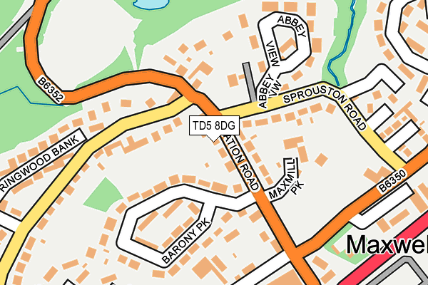 TD5 8DG map - OS OpenMap – Local (Ordnance Survey)