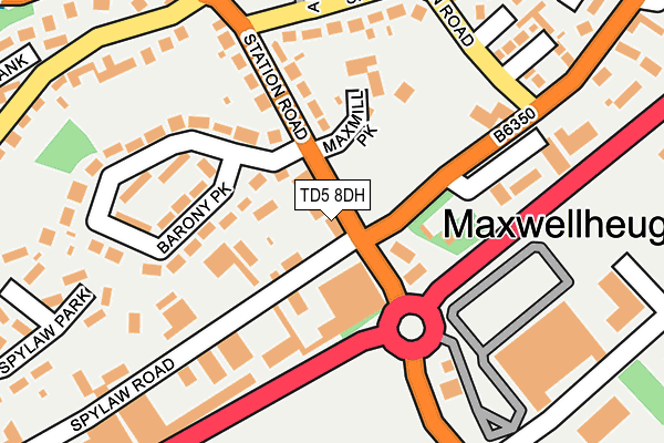 TD5 8DH map - OS OpenMap – Local (Ordnance Survey)