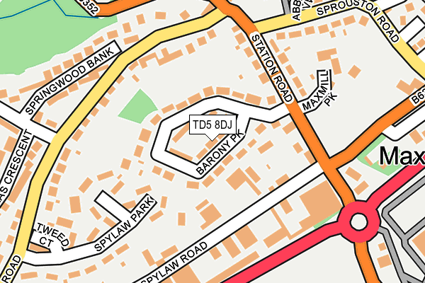 TD5 8DJ map - OS OpenMap – Local (Ordnance Survey)