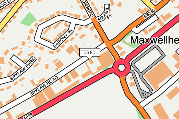 TD5 8DL map - OS OpenMap – Local (Ordnance Survey)