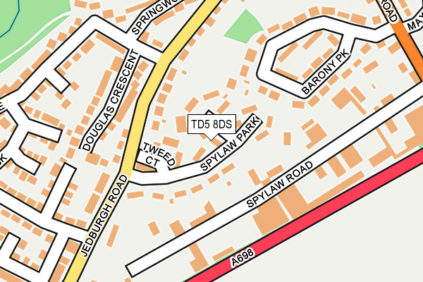 TD5 8DS map - OS OpenMap – Local (Ordnance Survey)