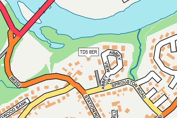 TD5 8ER map - OS OpenMap – Local (Ordnance Survey)