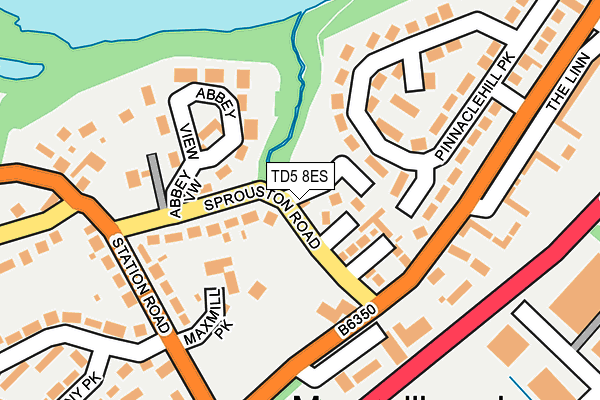 TD5 8ES map - OS OpenMap – Local (Ordnance Survey)