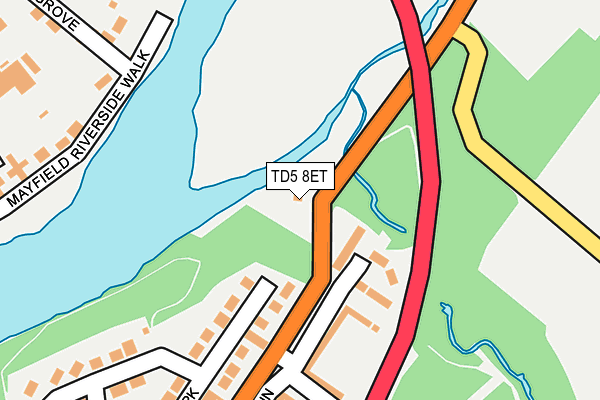 TD5 8ET map - OS OpenMap – Local (Ordnance Survey)