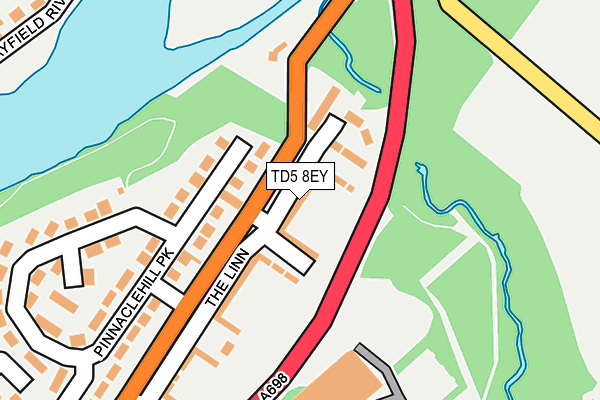 TD5 8EY map - OS OpenMap – Local (Ordnance Survey)