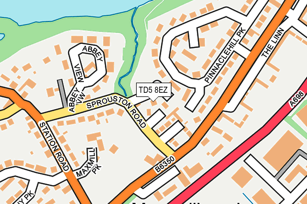 TD5 8EZ map - OS OpenMap – Local (Ordnance Survey)