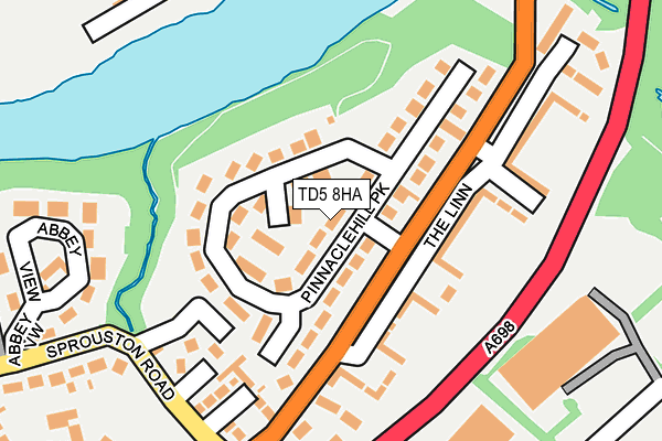 TD5 8HA map - OS OpenMap – Local (Ordnance Survey)