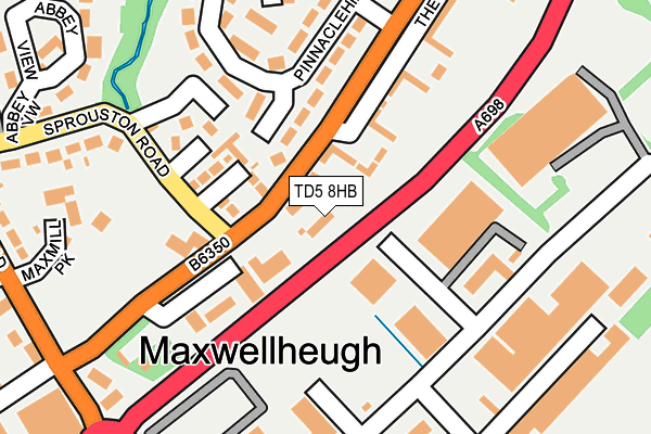 TD5 8HB map - OS OpenMap – Local (Ordnance Survey)