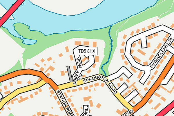 TD5 8HX map - OS OpenMap – Local (Ordnance Survey)