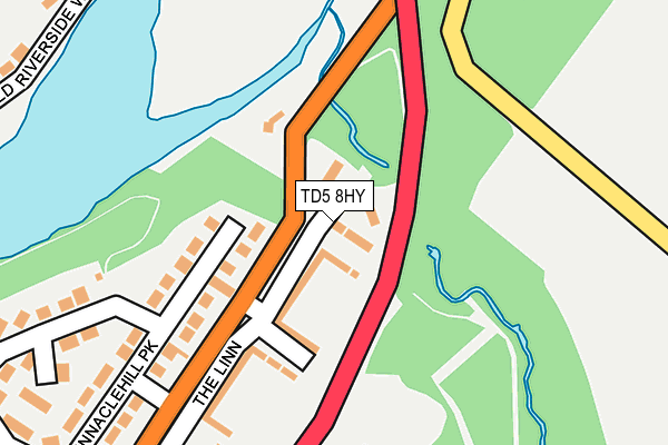 TD5 8HY map - OS OpenMap – Local (Ordnance Survey)