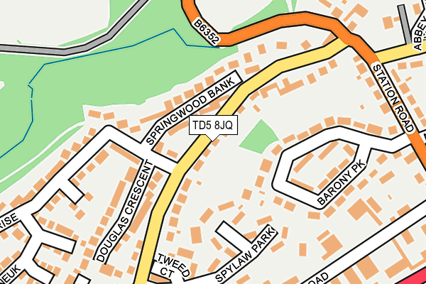 TD5 8JQ map - OS OpenMap – Local (Ordnance Survey)