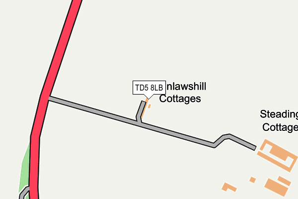 TD5 8LB map - OS OpenMap – Local (Ordnance Survey)