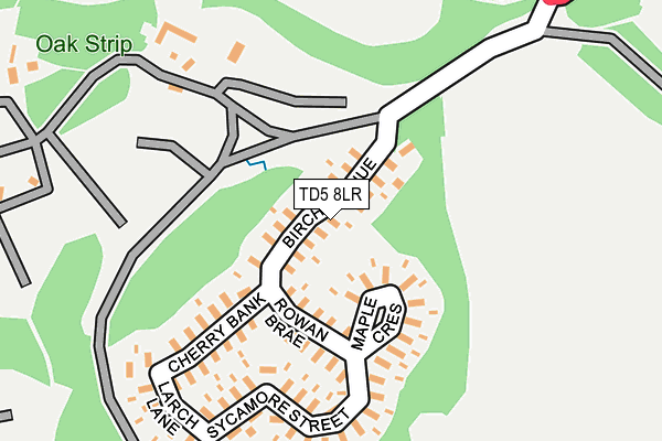 TD5 8LR map - OS OpenMap – Local (Ordnance Survey)