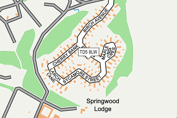 TD5 8LW map - OS OpenMap – Local (Ordnance Survey)