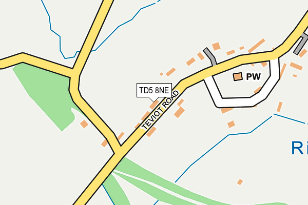 TD5 8NE map - OS OpenMap – Local (Ordnance Survey)