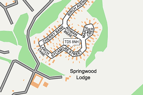 TD5 8NH map - OS OpenMap – Local (Ordnance Survey)