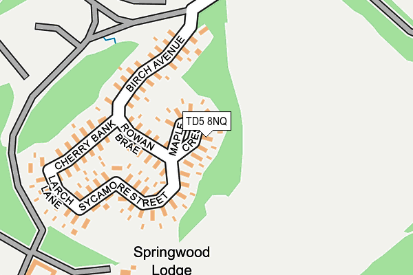 TD5 8NQ map - OS OpenMap – Local (Ordnance Survey)