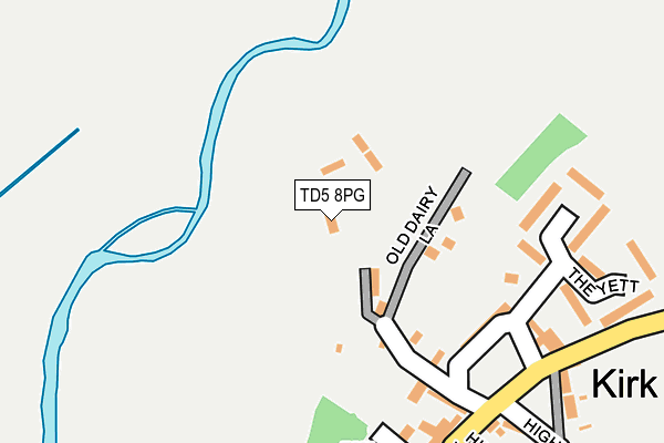 TD5 8PG map - OS OpenMap – Local (Ordnance Survey)
