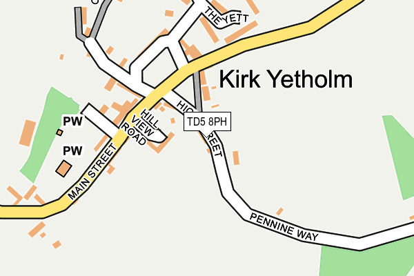 TD5 8PH map - OS OpenMap – Local (Ordnance Survey)