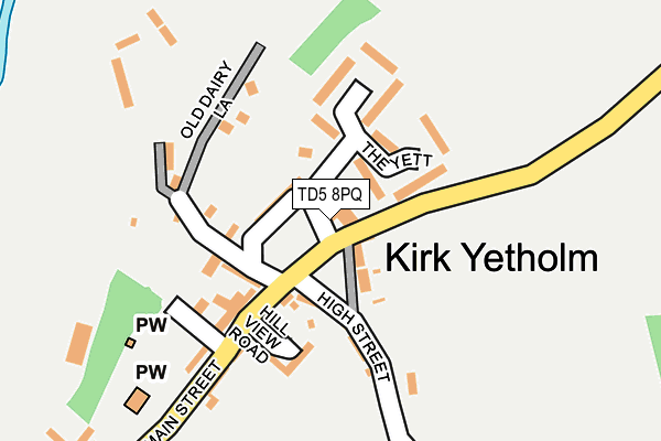 TD5 8PQ map - OS OpenMap – Local (Ordnance Survey)