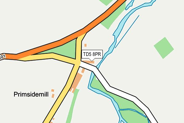 TD5 8PR map - OS OpenMap – Local (Ordnance Survey)