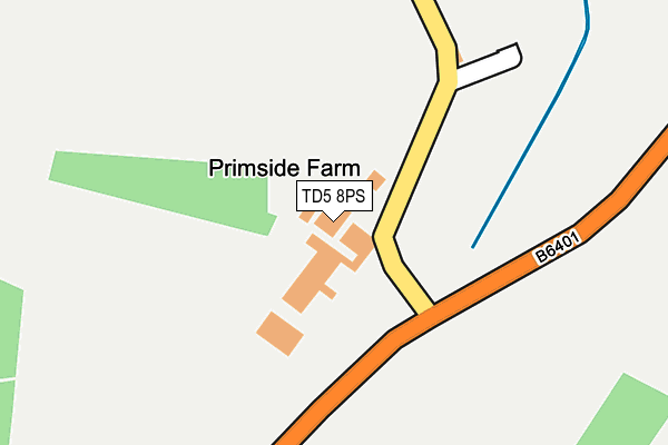 TD5 8PS map - OS OpenMap – Local (Ordnance Survey)