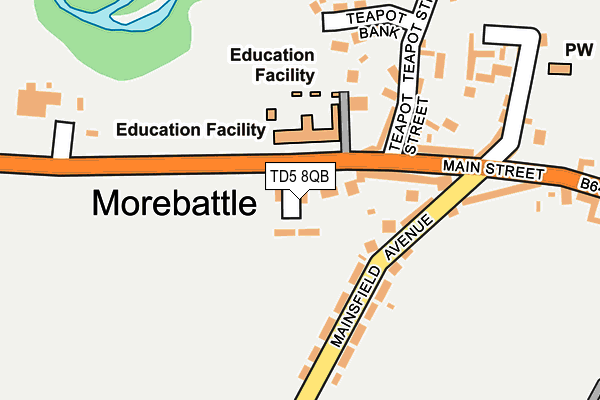 TD5 8QB map - OS OpenMap – Local (Ordnance Survey)